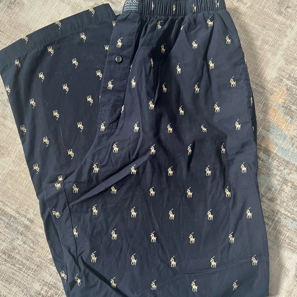 Polo Ralph Lauren Pajama Pants men’s sz medium cotton lounge navy